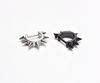 Black Stainless Steel Spike Men's Hoop Earrings 3mm