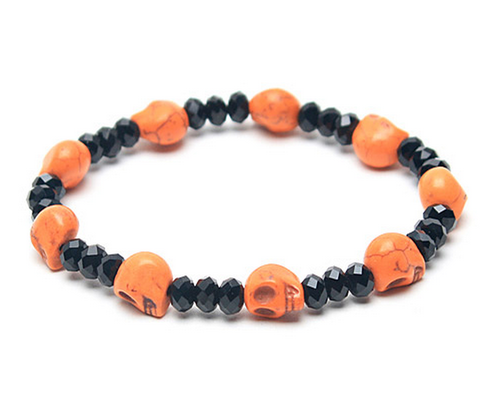 Men's Skull Onyx Bracelet