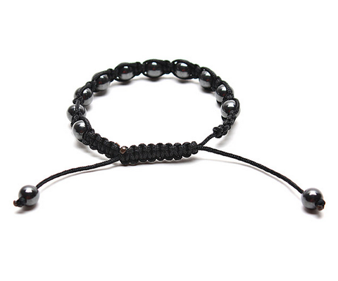 Men's Black Bead Bracelet