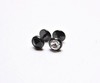 Men's Black & Cubic Zirconia Stud Earrings 6mm