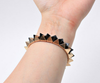 Men's Black & Gold Spike Stud Bracelet