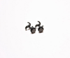 Men's Black Tornado Stud Earrings 10mm