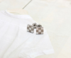 Men's Checkboard Stud Earrings 7mm