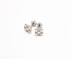 Men's Checkboard Stud Earrings 7mm