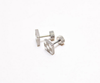 Men's Checkboard Stud Earrings 7mm