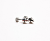 Men's Horn Stud Earrings 6mm