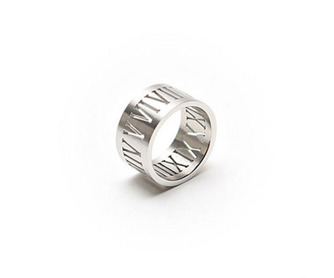 Men's Large Roman Numerals Ring