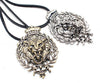 Men's Majestic Lionhead Leather Necklace