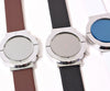 Men's Multi-Color LED Leather Watch