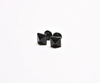 Men's Onyx Black Square Stud Earrings 9mm