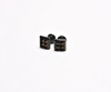 Men's Onyx Black Square Stud Earrings 9mm