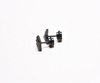 Men's Onyx Black Square Stud Earrings 9mm