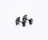 Men's Rectangle Cut Stud Earrings 8mm