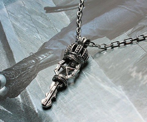 Men's Royal Crown Key Necklace