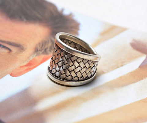 Men's Silver Dragon Ring