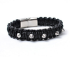 Men's Spike Leather Twist Bracelet