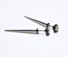 Men's Steel Cone Stud Earrings 45mm