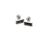 Men's Triple Onyx Pyramid Earrings 4mm