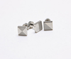 Men's Two Pattern Square Stud Earrings 8mm