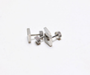 Men's Two Pattern Square Stud Earrings 8mm