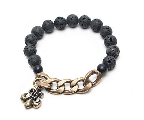 Men's Volcanic Rock Bracelet