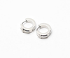 Stainless Steel Cross Hoop Earrings For Men 4mm