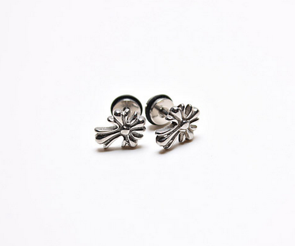 Vintage Cross Stud Men's Earrings 9mm